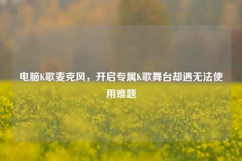 电脑K歌麦克风，开启专属K歌舞台却遇无法使用难题