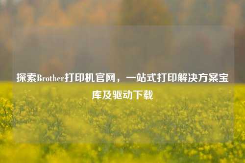 探索Brother打印机官网，一站式打印解决方案宝库及驱动下载