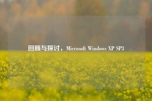 回顾与探讨，Microsoft Windows XP SP3
