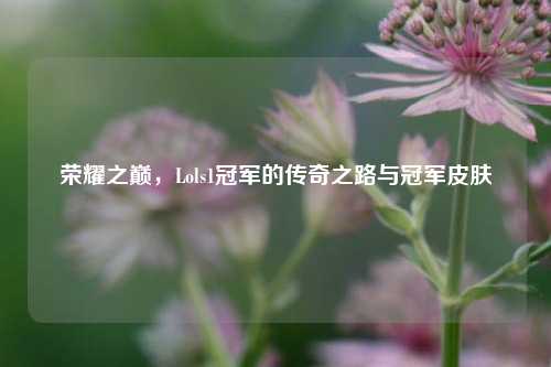 荣耀之巅，Lols1冠军的传奇之路与冠军皮肤