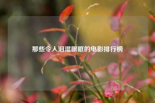 那些令人泪湿眼眶的电影排行榜