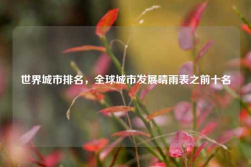 世界城市排名，全球城市发展晴雨表之前十名