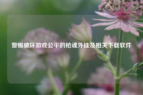 警惕破坏游戏公平的枪魂外挂及相关下载软件