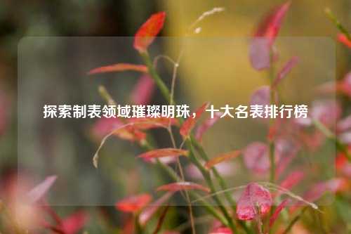 探索制表领域璀璨明珠，十大名表排行榜