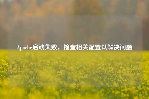 Apache启动失败，检查相关配置以解决问题