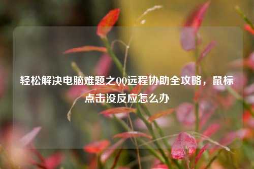 轻松解决电脑难题之QQ远程协助全攻略,鼠标点击没反应怎么办