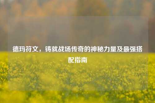 德玛符文，铸就战场传奇的神秘力量及最强搭配指南