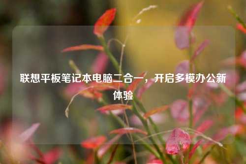 联想平板笔记本电脑二合一，开启多模办公新体验