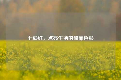 七彩红，点亮生活的绚丽色彩