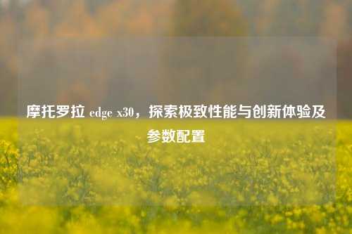 摩托罗拉 edge x30，探索极致性能与创新体验及参数配置