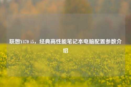 联想Y470 i5,经典高性能笔记本电脑配置参数介绍