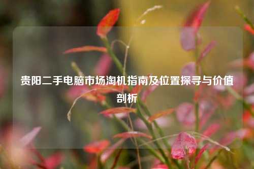 贵阳二手电脑市场淘机指南及位置探寻与价值剖析