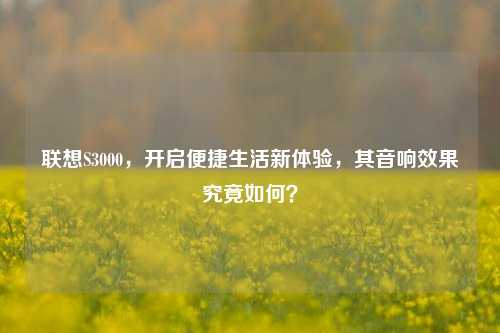 联想S3000,开启便捷生活新体验,其音响效果究竟如何?