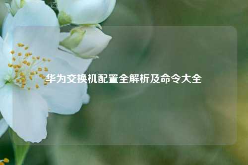 华为交换机配置全解析及命令大全