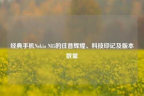 经典手机Nokia N85的往昔辉煌、科技印记及版本数量