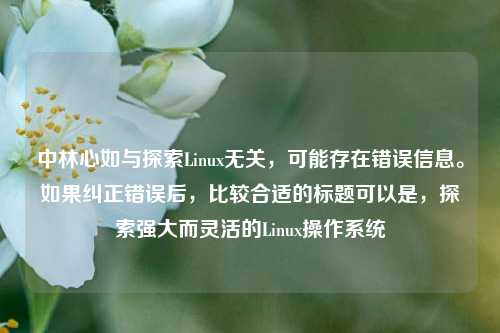 中林心如与探索Linux无关，可能存在错误信息。如果纠正错误后，比较合适的标题可以是，探索强大而灵活的Linux操作系统