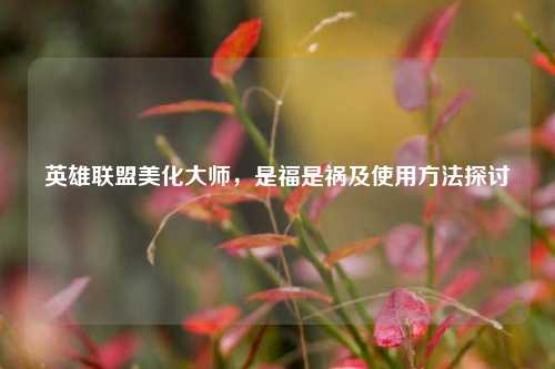 英雄联盟美化大师，是福是祸及使用方法探讨