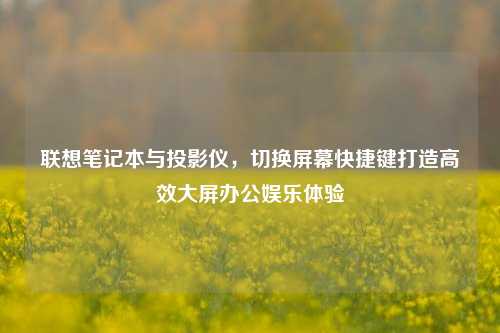 联想笔记本与投影仪,切换屏幕快捷键打造高效大屏办公娱乐体验