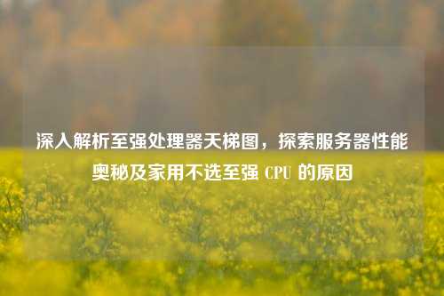 深入解析至强处理器天梯图，探索服务器性能奥秘及家用不选至强 CPU 的原因