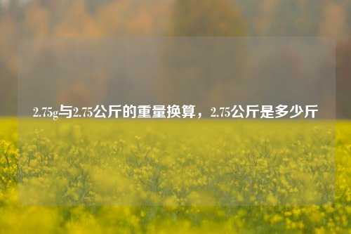 2.75g与2.75公斤的重量换算,2.75公斤是多少斤