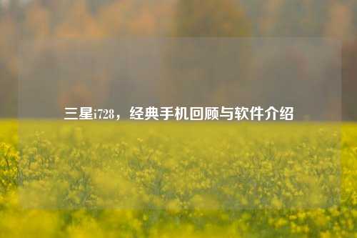 三星i728，经典手机回顾与软件介绍