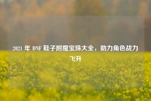 2021 年 DNF 鞋子附魔宝珠大全，助力角色战力飞升