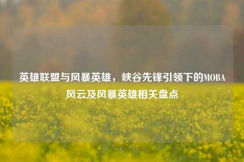 英雄联盟与风暴英雄,峡谷先锋引领下的MOBA风云及风暴英雄相关盘点
