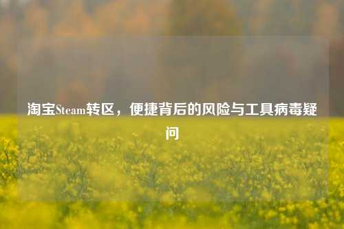 淘宝Steam转区,便捷背后的风险与工具病毒疑问