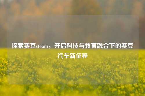 探索赛豆steam，开启科技与教育融合下的赛豆汽车新征程