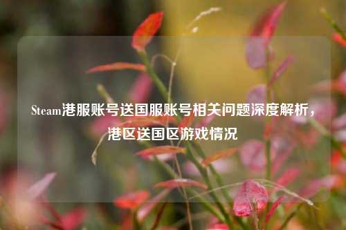Steam港服账号送国服账号相关问题深度解析，港区送国区游戏情况