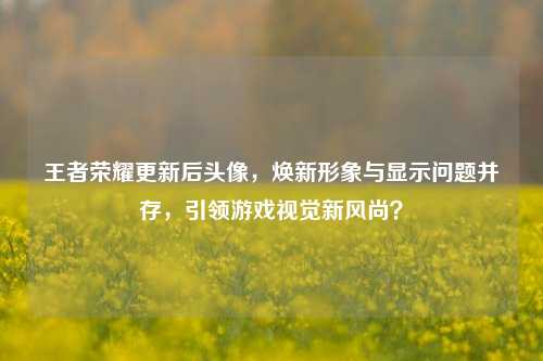 王者荣耀更新后头像，焕新形象与显示问题并存，引领游戏视觉新风尚？