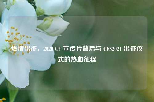 燃情出征,2020 CF 宣传片背后与 CFS2021 出征仪式的热血征程