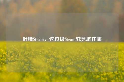 吐槽Steam,这垃圾Steam究竟坑在哪