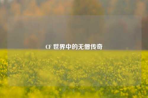 CF 世界中的无僧传奇