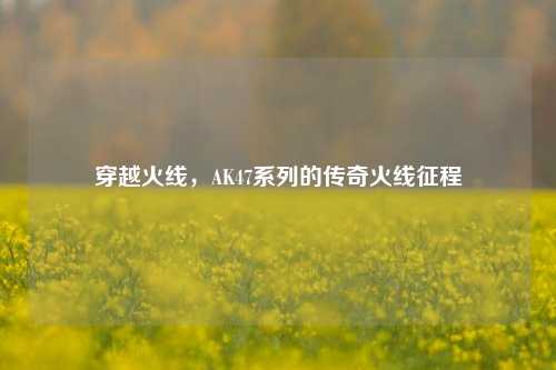 穿越火线，AK47系列的传奇火线征程