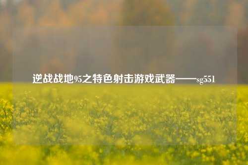 逆战战地95之特色射击游戏武器——sg551