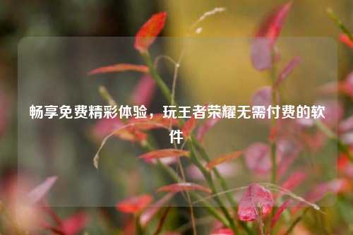 畅享免费精彩体验,玩王者荣耀无需付费的软件