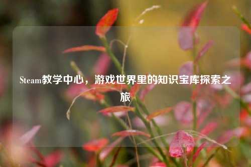 Steam教学中心，游戏世界里的知识宝库探索之旅