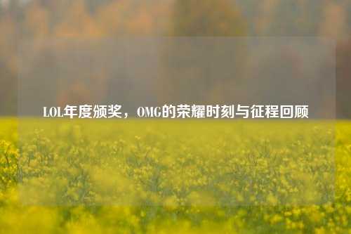 LOL年度颁奖，OMG的荣耀时刻与征程回顾