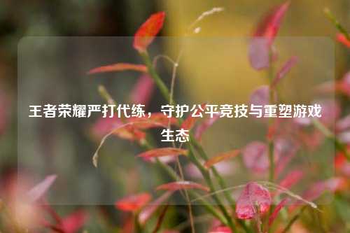 王者荣耀严打代练,守护公平竞技与重塑游戏生态