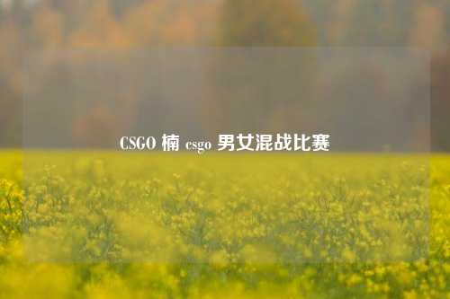 CSGO 楠 csgo 男女混战比赛