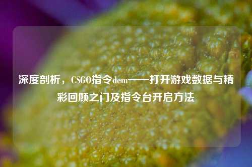 深度剖析，CSGO指令dem——打开游戏数据与精彩回顾之门及指令台开启方法