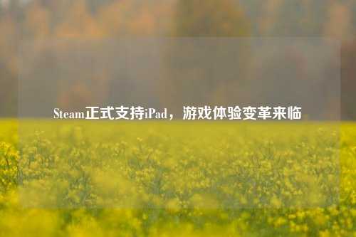 Steam正式支持iPad,游戏体验变革来临