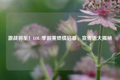 激战将至!LOL 季前赛燃情启幕,宣传语大揭秘