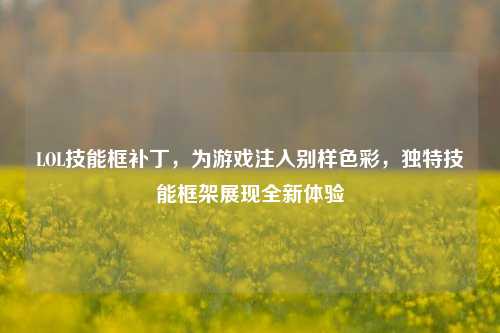 LOL技能框补丁，为游戏注入别样色彩，独特技能框架展现全新体验