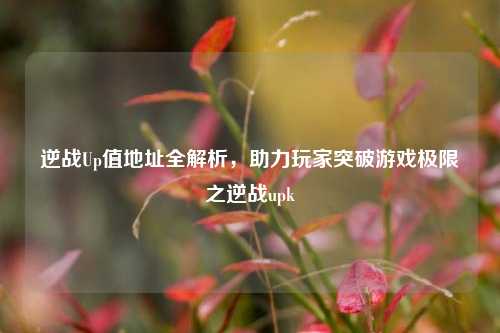 逆战Up值地址全解析，助力玩家突破游戏极限之逆战upk