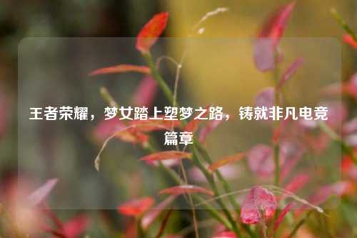 王者荣耀，梦女踏上塑梦之路，铸就非凡电竞篇章