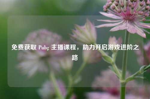 免费获取 Pubg 主播课程，助力开启游戏进阶之路