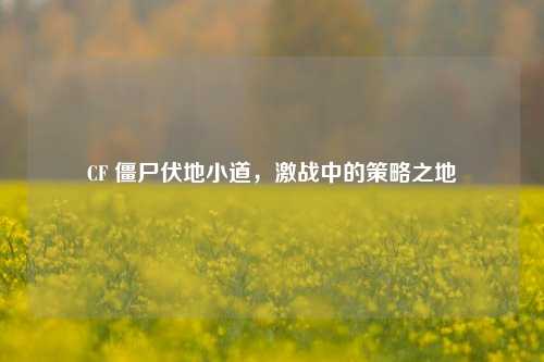 CF 僵尸伏地小道，激战中的策略之地