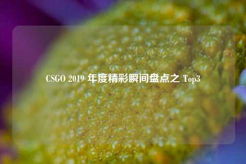 CSGO 2019 年度精彩瞬间盘点之 Top3